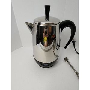 Farberware Superfast Automatic Coffee Percolator FCP280A Stainless Steel 2-8 Cup